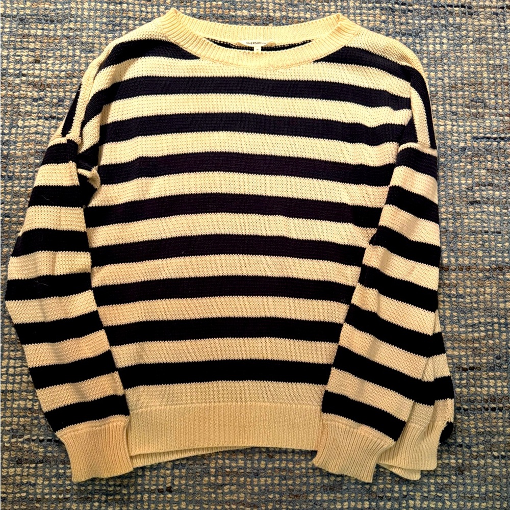 women's Emerson fry breton stripe knit sweater Sz Medium excellent condition
